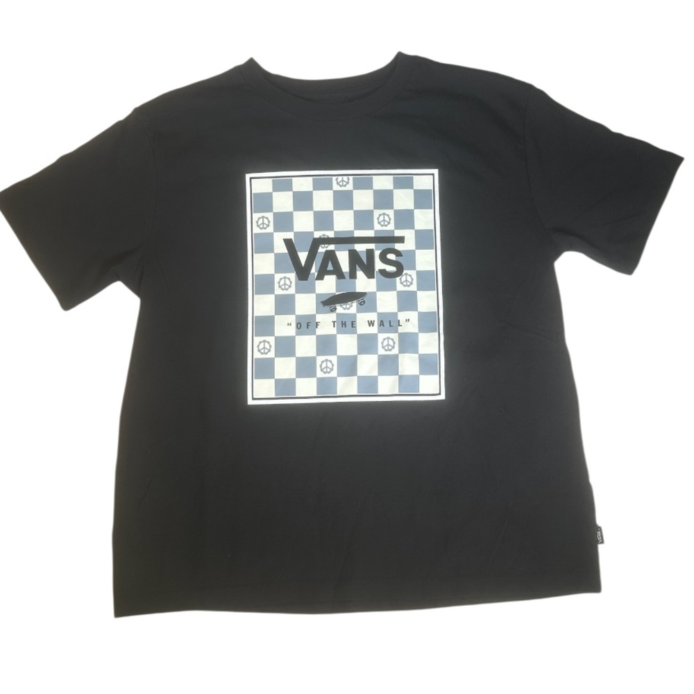 Vans Women’s Poppy Box Peace Relaxed Crewneck T-Shirt Large